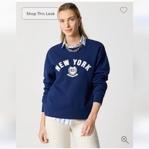 NWT J.Crew Women's "New York" graphic sweatshirt Sz L $118